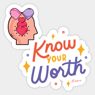 Know Your Worth Sticker